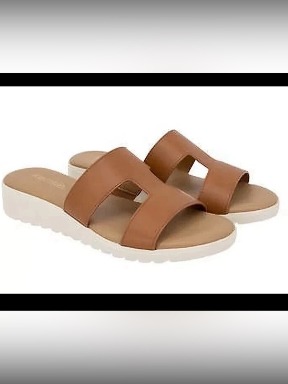 Kensie Ladies' Elena H Band Sandals Cognac Brown Size 7 M US